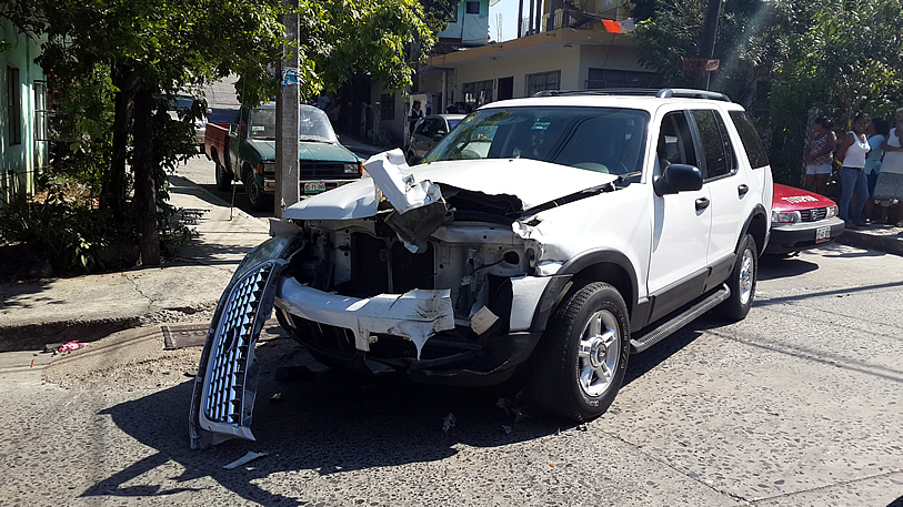 La Camioneta que presuntamente provocó el accidente